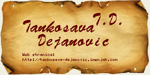 Tankosava Dejanović vizit kartica